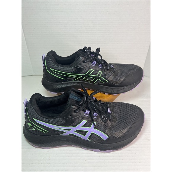 Asics Shoes - ASICS Gel-Sonoma7 Trail Running Shoes Black Purple Green Women's Size 10